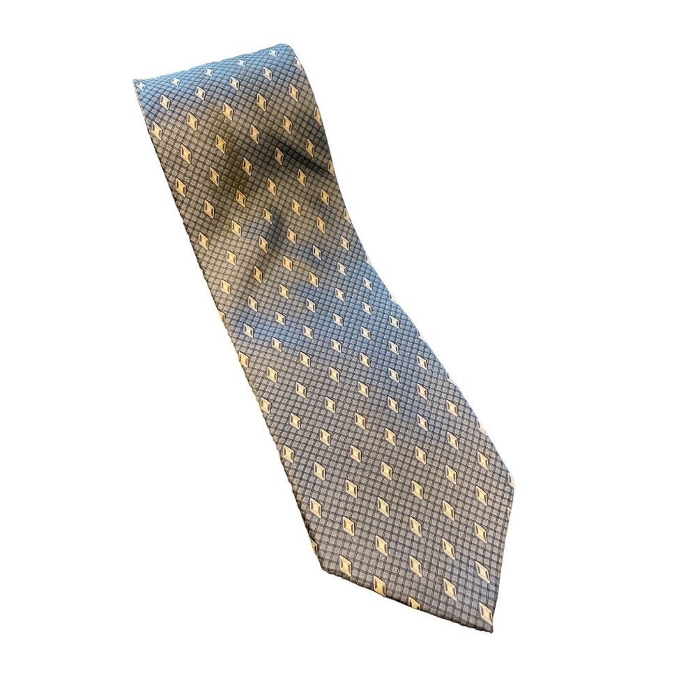 Carlo Palazzi Blue Diamond Patterned Necktie